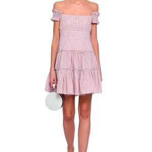 Caroline Constas Maria Check Mini Dress size S 4 6 NEW